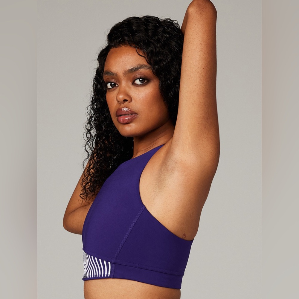 Savage X Fenty Xccentuate Medium Impact Longline Purple Sports